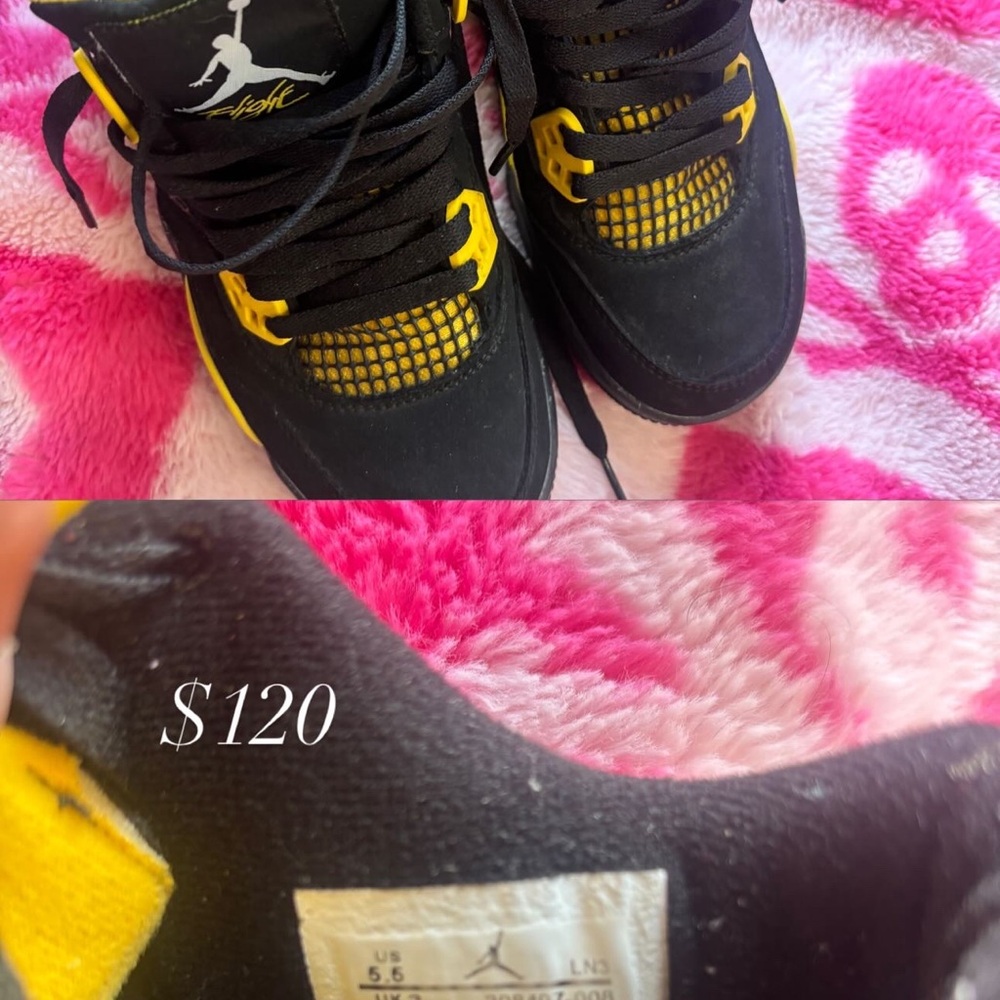 Jordan Black and Yellow Sneakers with Jumpman Logo